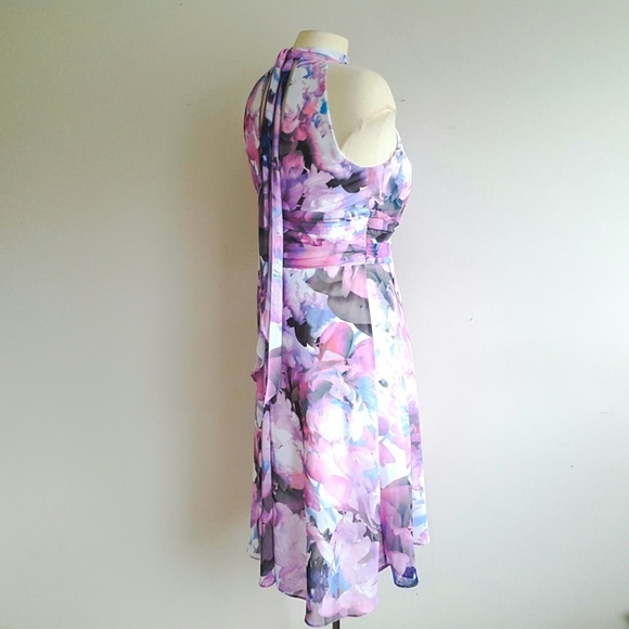 Le Chateau Floral Halter Hi Lo Dress - Picture 3 of 3